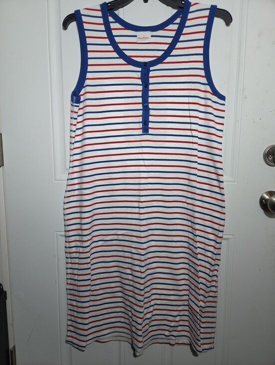Hanna Andersson Dresses & Skirts - Hanna Andersson Organic Cotton Striped Henley Tank Dress Large Nautical ⛵️❤️